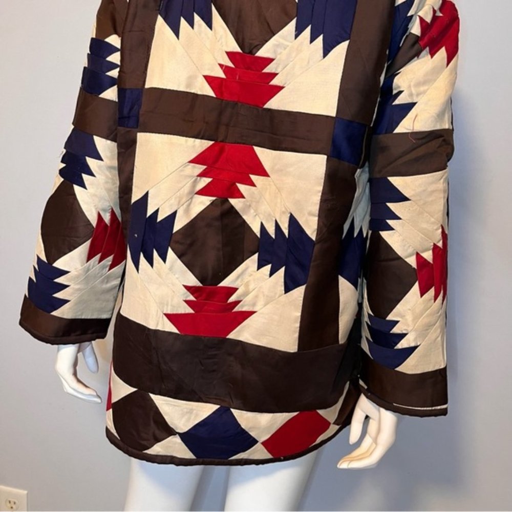 Handmade Lightweight Patchwork Spring Jacket in Multi Colors - One Size - Picture 4 of 8